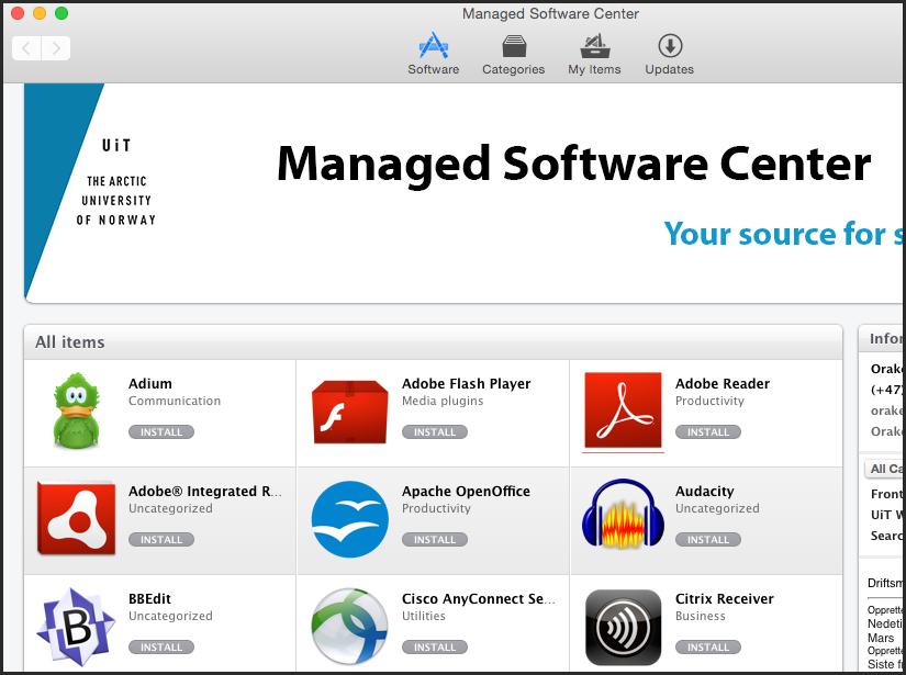 managed software center mac download
