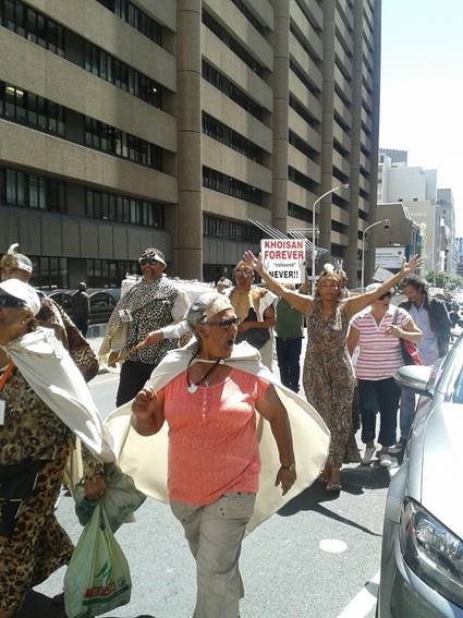 khoisan, demoinstrasjon Cape Town 