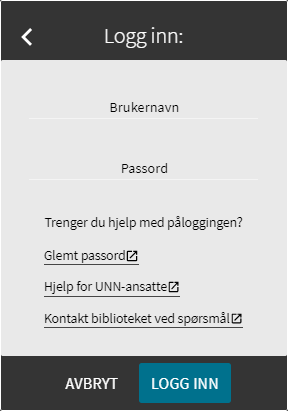 Ny pålogging i Oria - Brukernavn og passord
