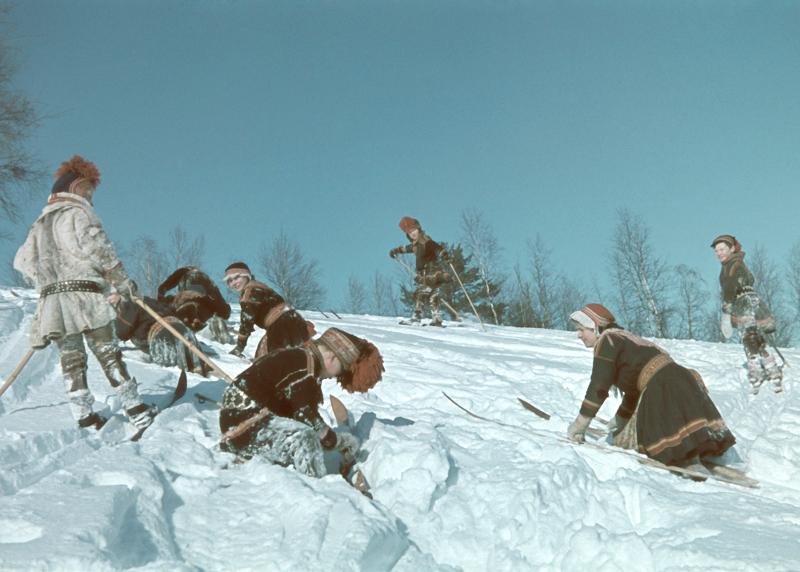 Skilek. Lannavaara 1940-tallet. Foto: Rolf Ärnström