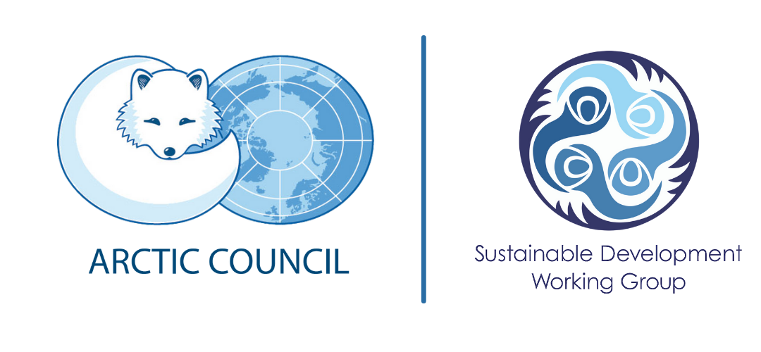 The logos of the Arctic Council and the SDWG