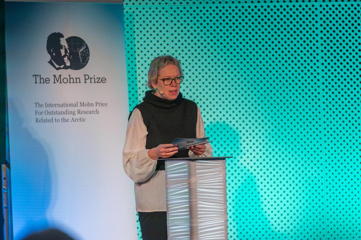 Professor Marit Reigstad held a speech when Dr. John Walsh was announced as the winner in November.