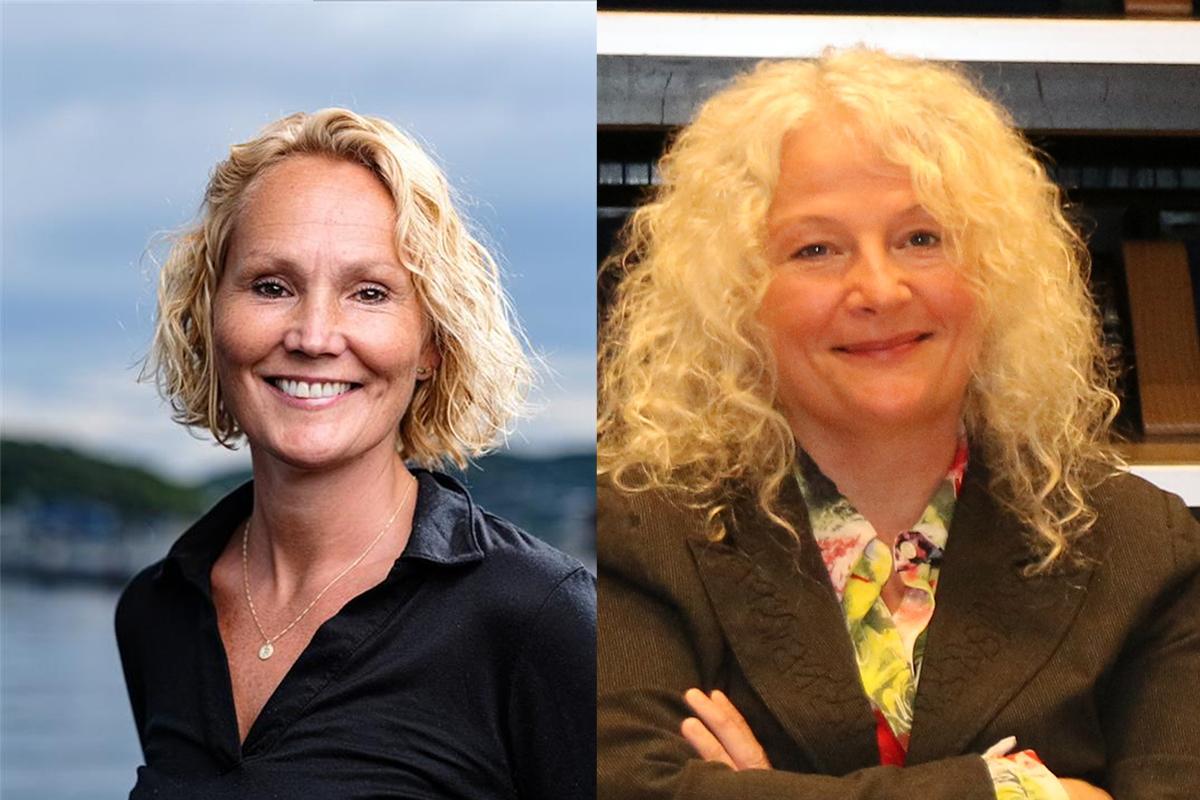 montasje av to kvinneportretter