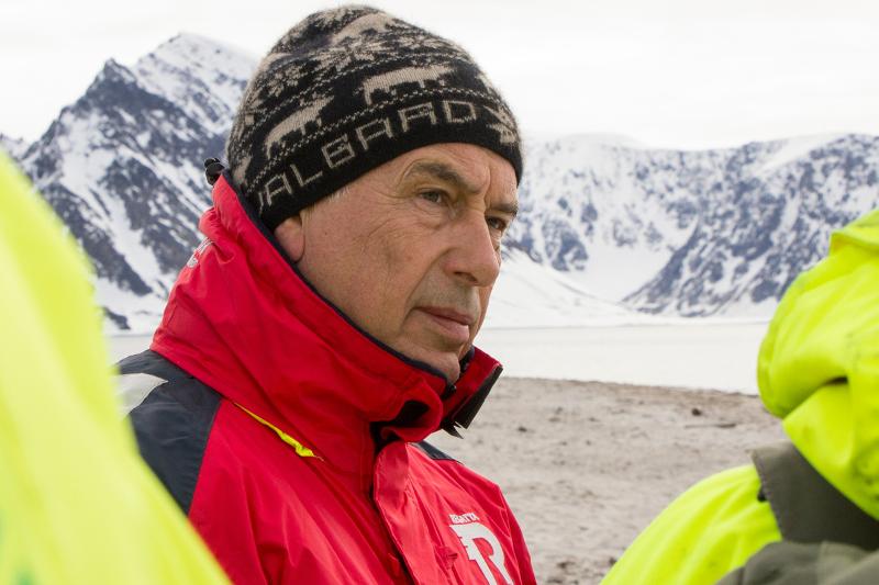 Paul Wassmann på forskningstokt til Svalbard i 2018. 