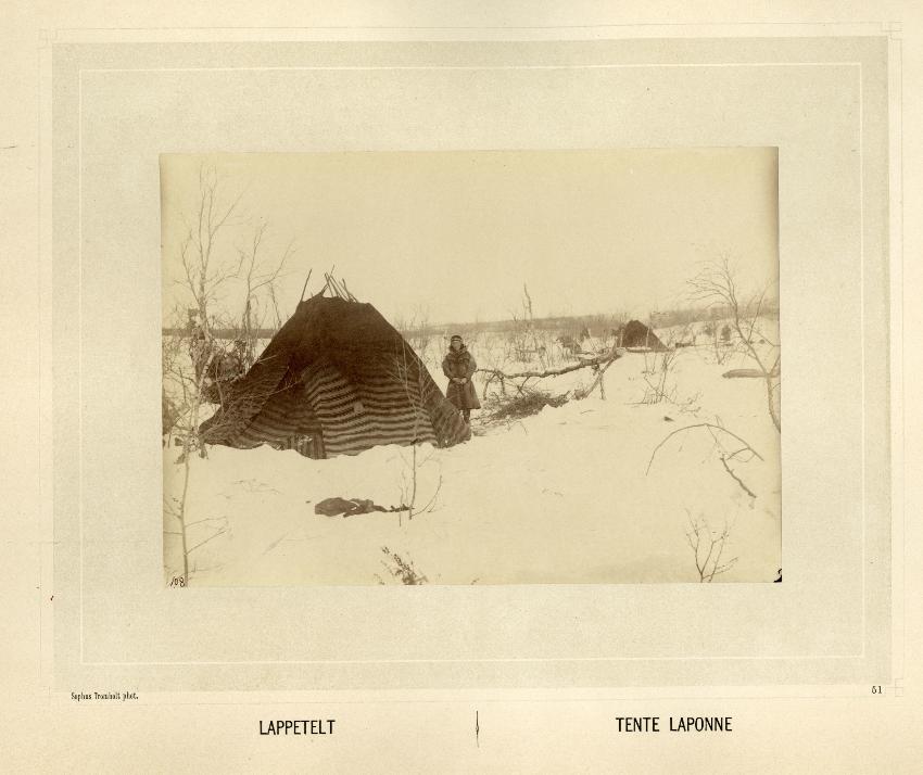 historisk foto av samer og lavvo 