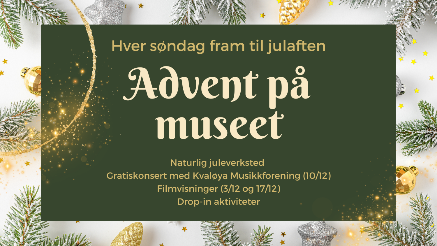 Illustrasjons-/bannerbilde for Advent på museet – hver søndag fram til julaften