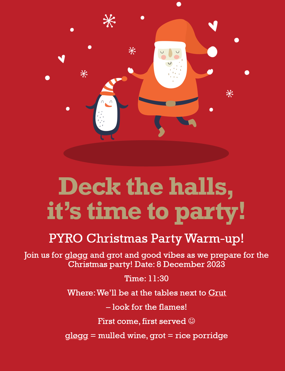 Illustrasjons-/bannerbilde for PYRO Christmas Party Warm-up!
