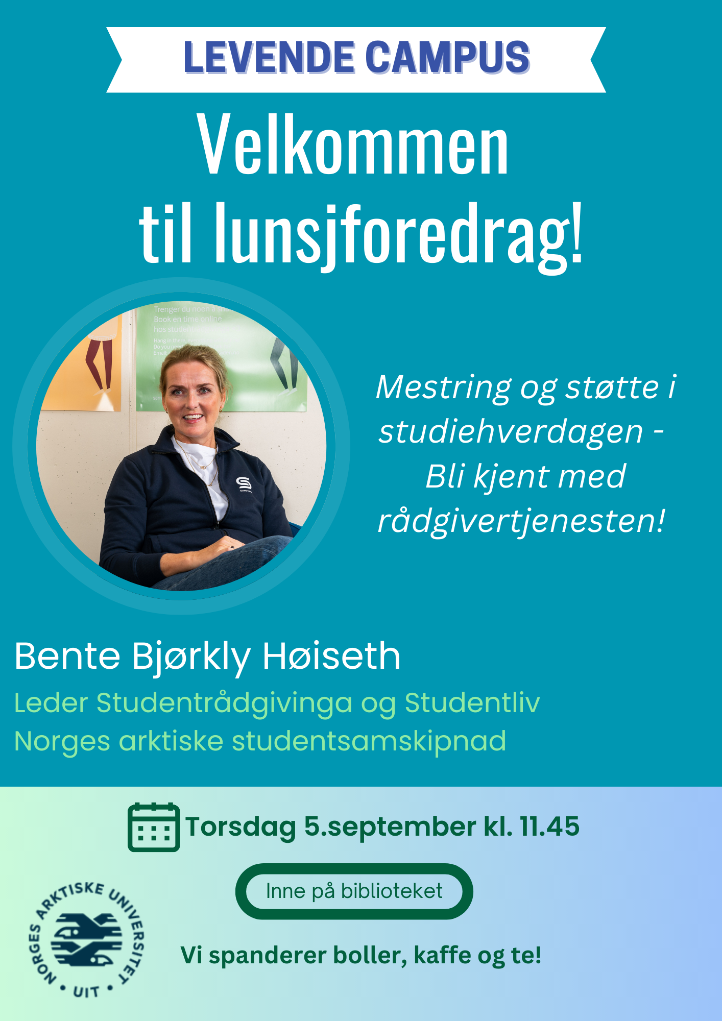 Illustrasjons-/bannerbilde for Lunsjforedrag med Studentrådgivinga