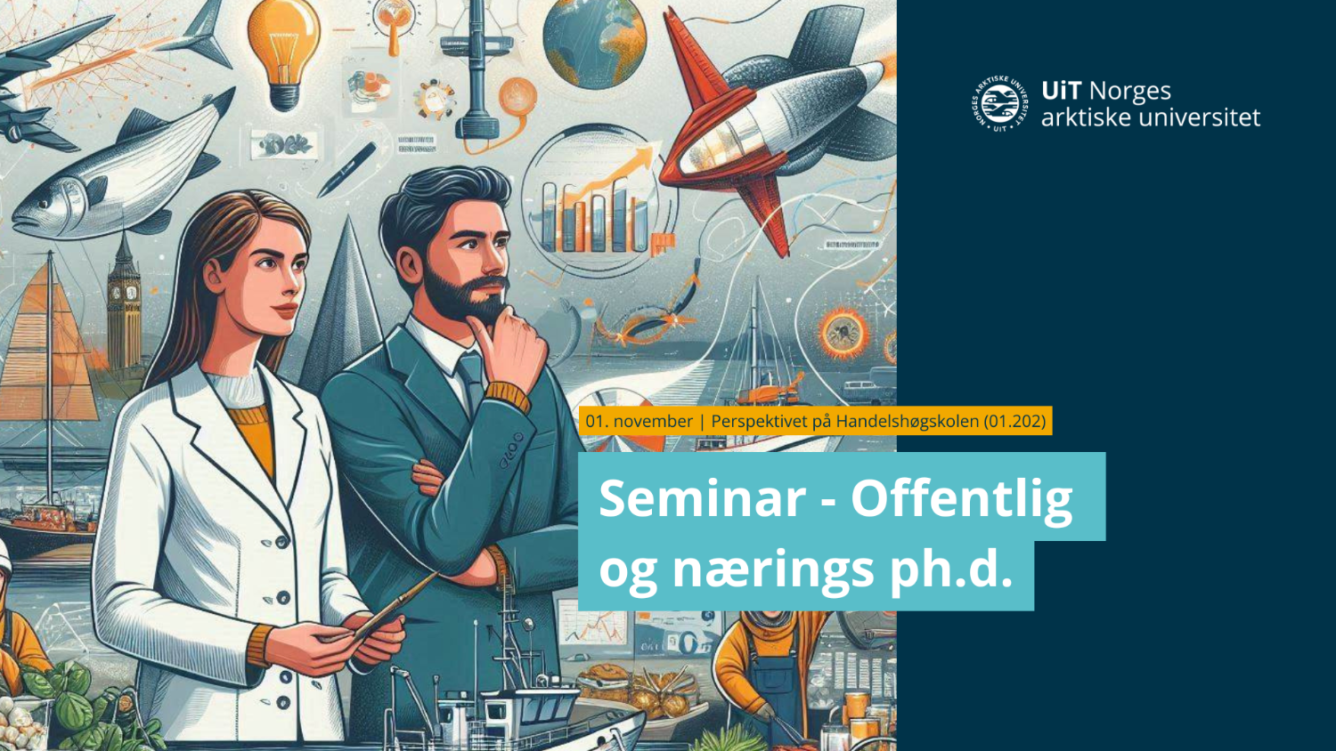 Illustrasjons-/bannerbilde for Seminar Offentlig og nærings ph.d.