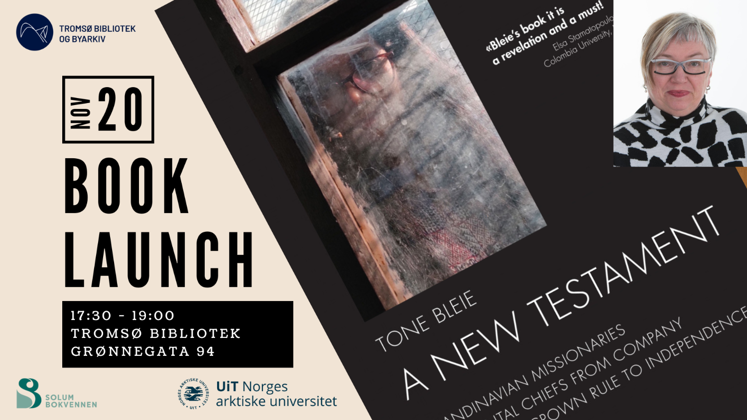 Illustrasjons-/bannerbilde for Book Launch: A New Testament by Tone Bleie