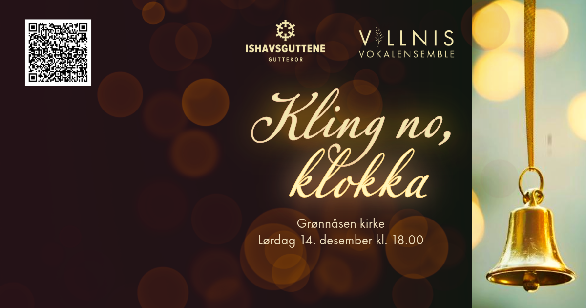 Illustrasjons-/bannerbilde for Kling no, klokka - Julekonsert med Ishavsguttene guttekor og Villnis vokalensemble