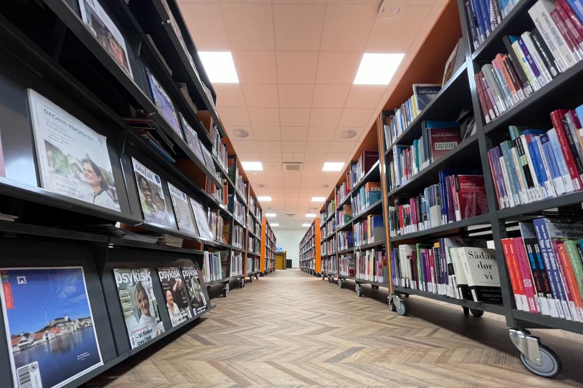 Biblioteket og lesesalen.