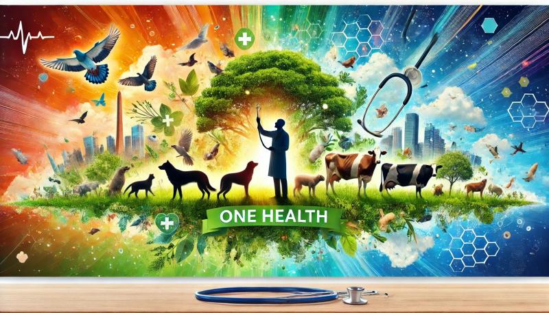 Illustrasjons-/bannerbilde for Nettkurs om kjernekompetanse i One Health / Online course about One Health core competencies