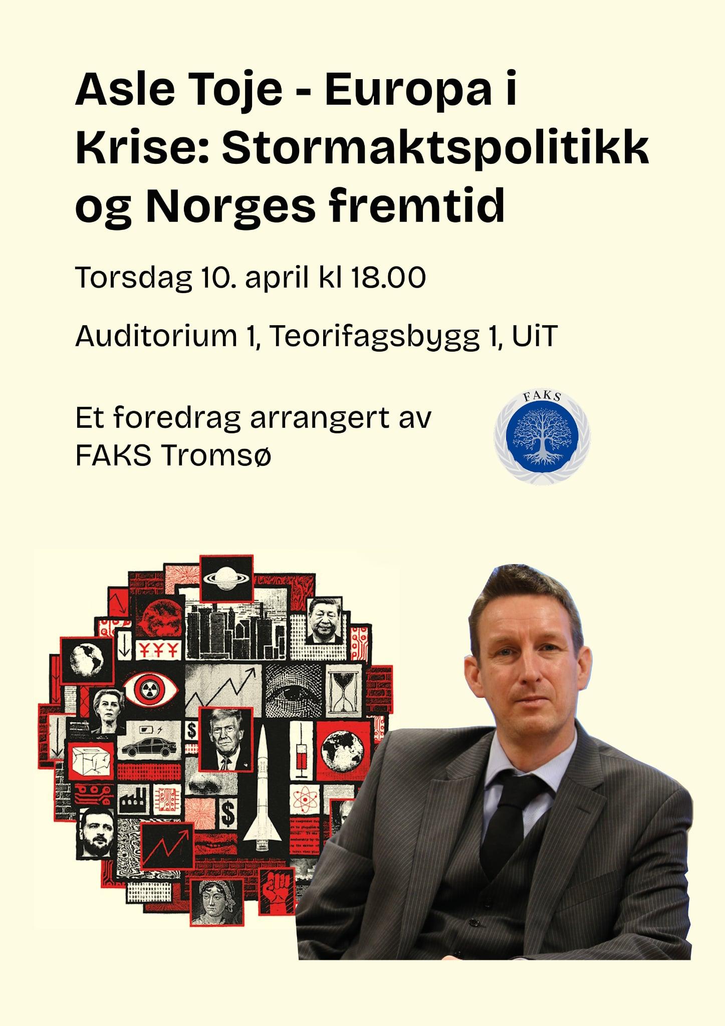 Illustrasjons-/bannerbilde for Asle Toje -- Europa i Krise: Stormatkspolitikk og Norges Fremtid