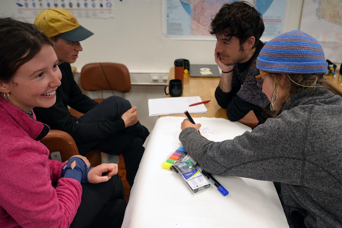 Young people talking to each other