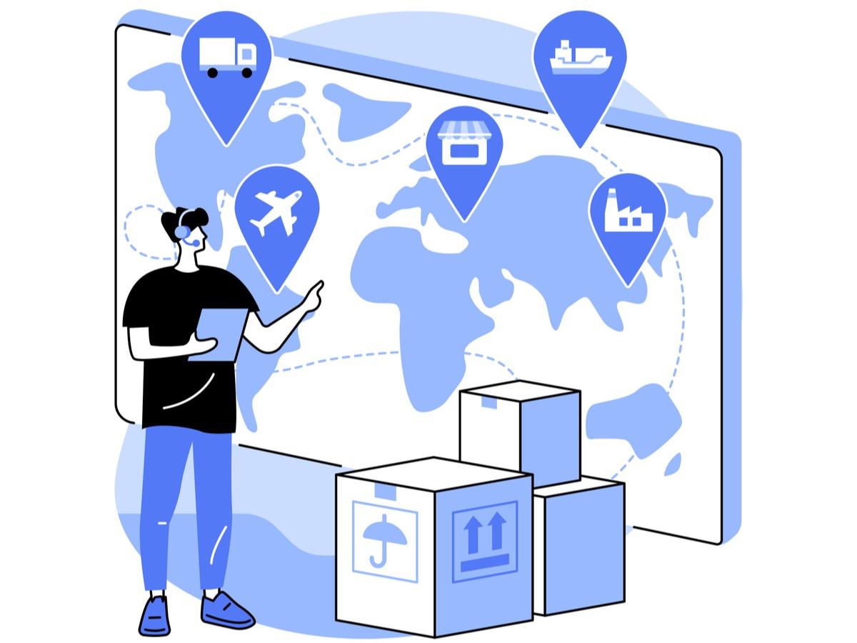 Illustrasjons-/bannerbilde for Digitale tvillinger i logistikk for forsyningskjeder: Praktisk bruk gjennom simulatorer (2. utgave) / Digital Twins in Supply Chain Logistics: Practical Applications through Simulators (2nd edition)