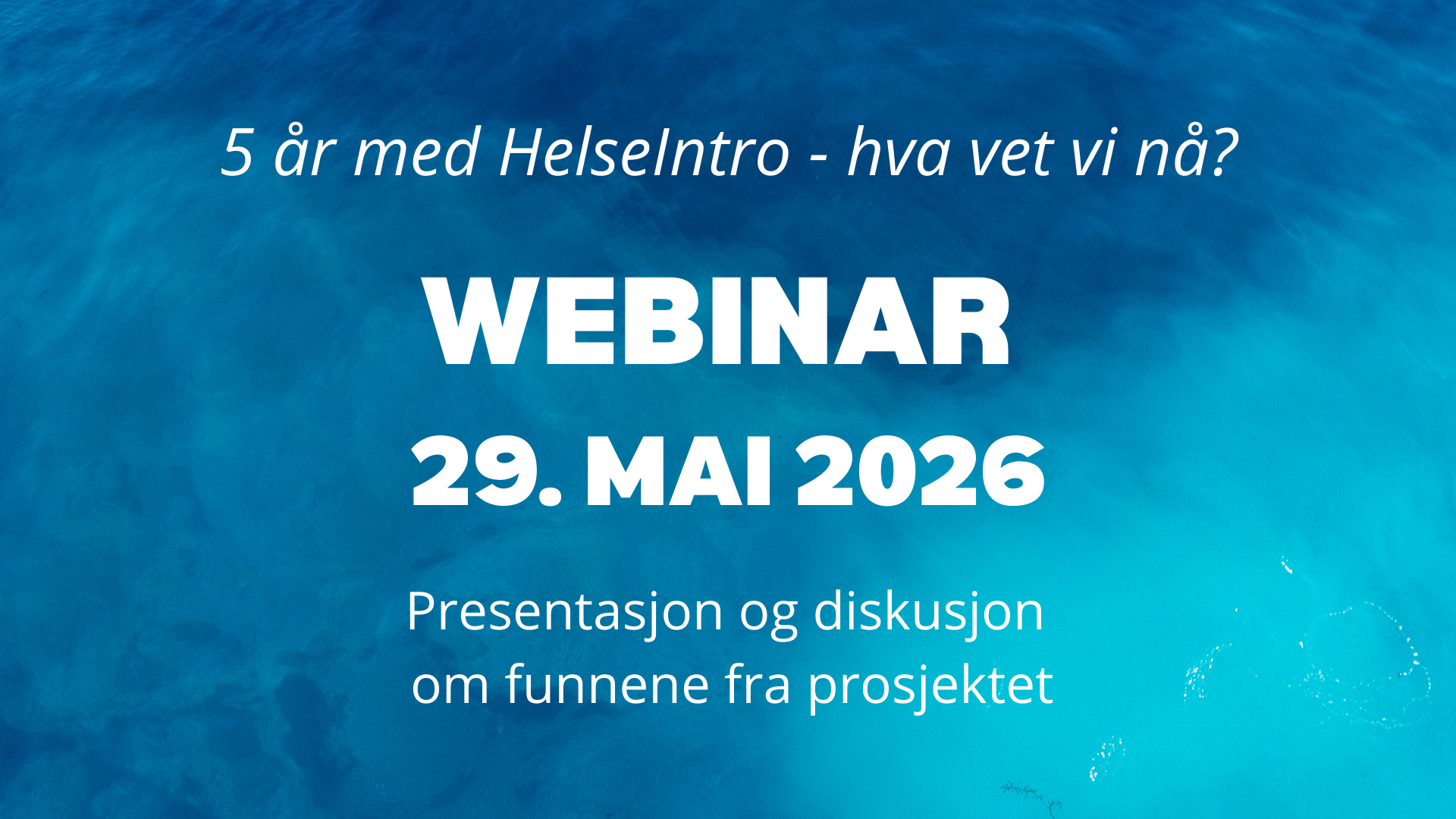 Webinar 29. mai 2026