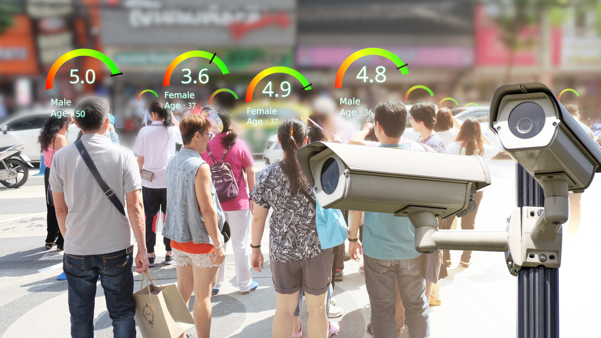 An illustration photo of AI being used to monitor the general public