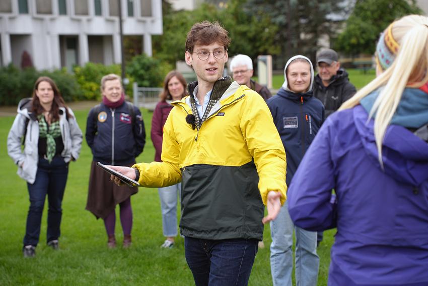 People standing outside