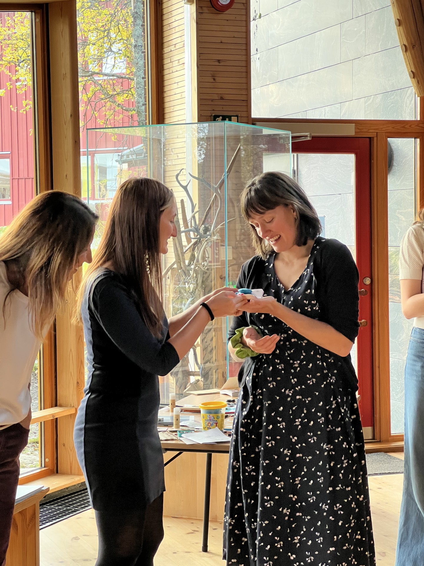 three women together. 
