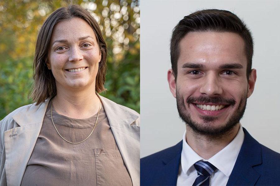 To portretter satt sammen