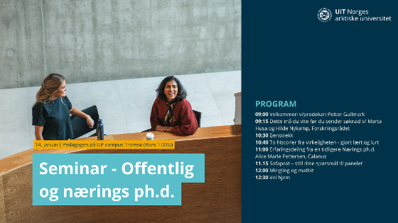 Illustrasjonsbilde for Seminar om Nærings -ph.d og Offentlig ph.d