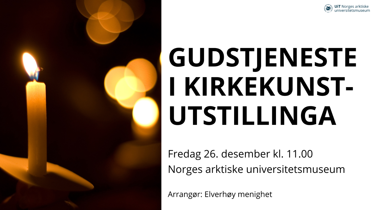 Illustrasjons-/bannerbilde for Gudstjeneste 2. juledag i kirkekunst-utstillinga