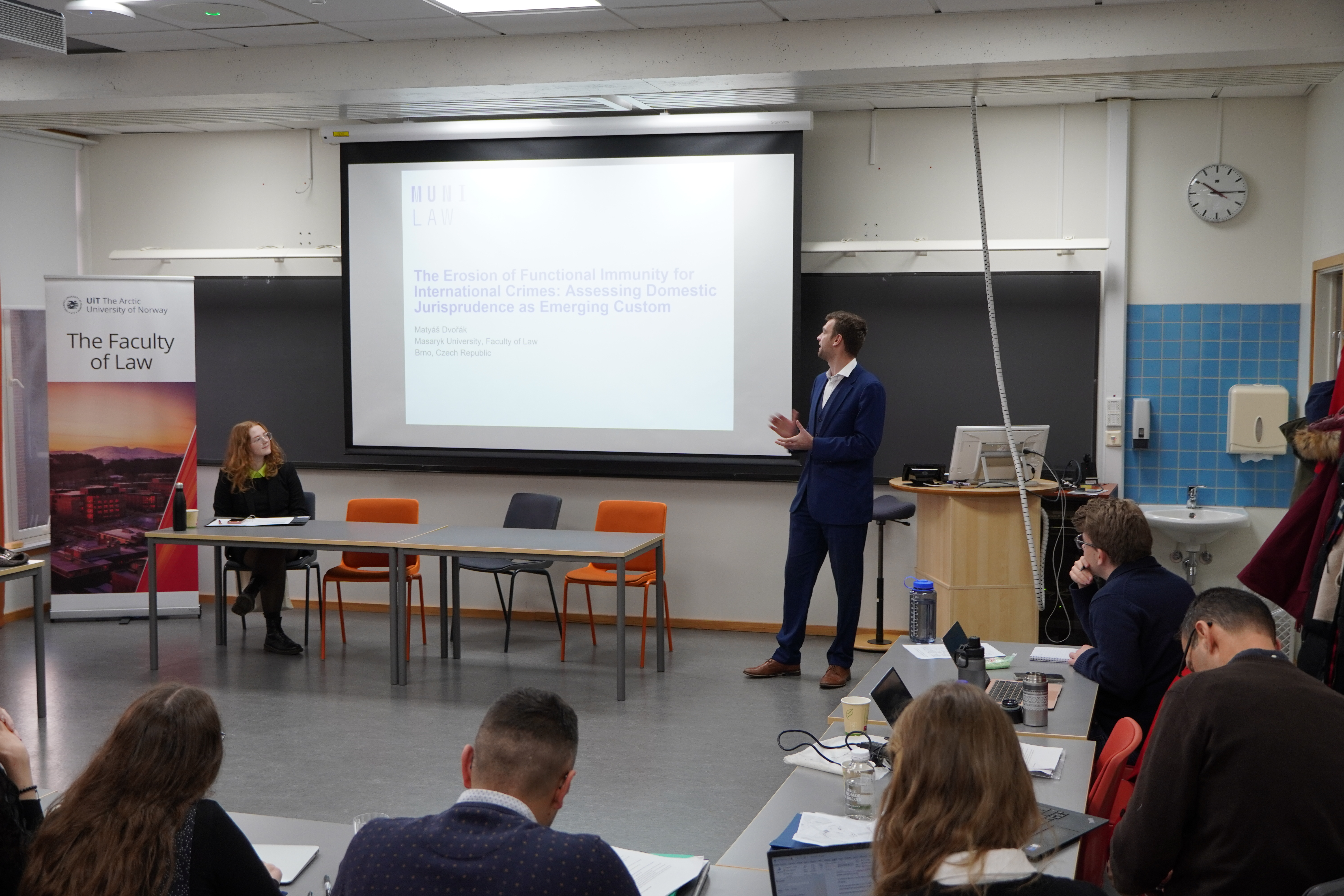 The first speaker of the first panel is talking about his presentation