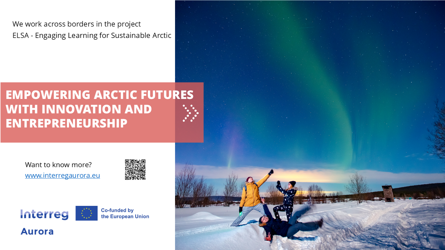 Illustrasjons-/bannerbilde for Digitalt informasjonsmøte: ELSA-prosjektet (Interreg Aurora) – kartlegging av innovasjon og entreprenørskap i høyere utdanning