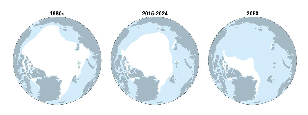 earth times three with varying amounts of ice