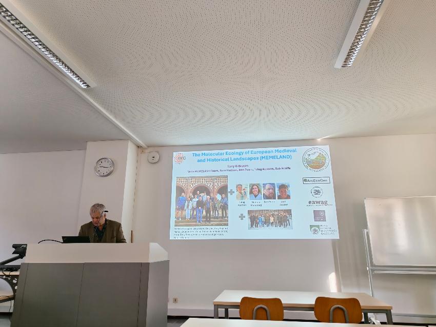 Prof. Antony G. Brown delivering a talk at the International Landscape Archaeology Conference.