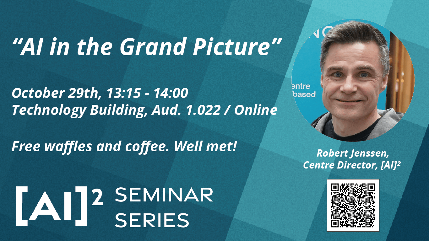 Illustrasjons-/bannerbilde for AI Squared Seminar Series #1: AI in the Grand Picture