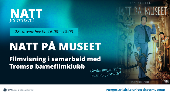 Illustrasjonsbilde for Natt på museet | Gratis filmvisning i samarbeid med Tromsø barnefilmklubb