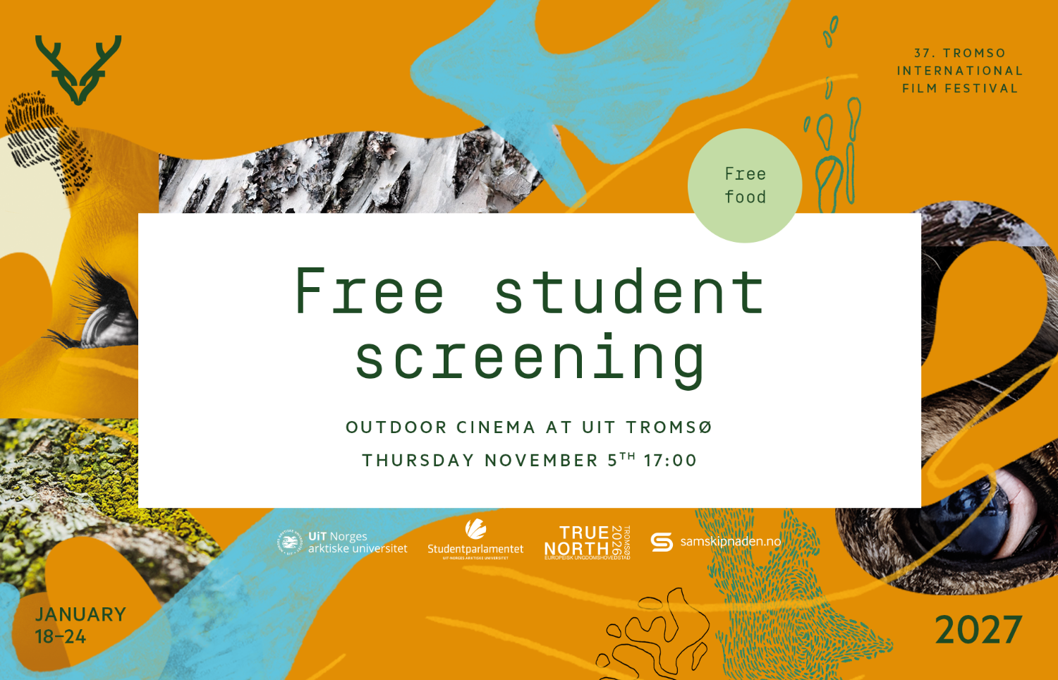 Illustrasjons-/bannerbilde for GRATIS utekino p&aring; UiT - Troms&oslash;